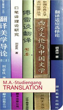 chinesische Buchrücken von Büchern über Translation